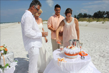 Wedding sand ceremony in Anna Maria Island, Florida
