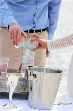 Beach wedding with sand ceremony in Florida